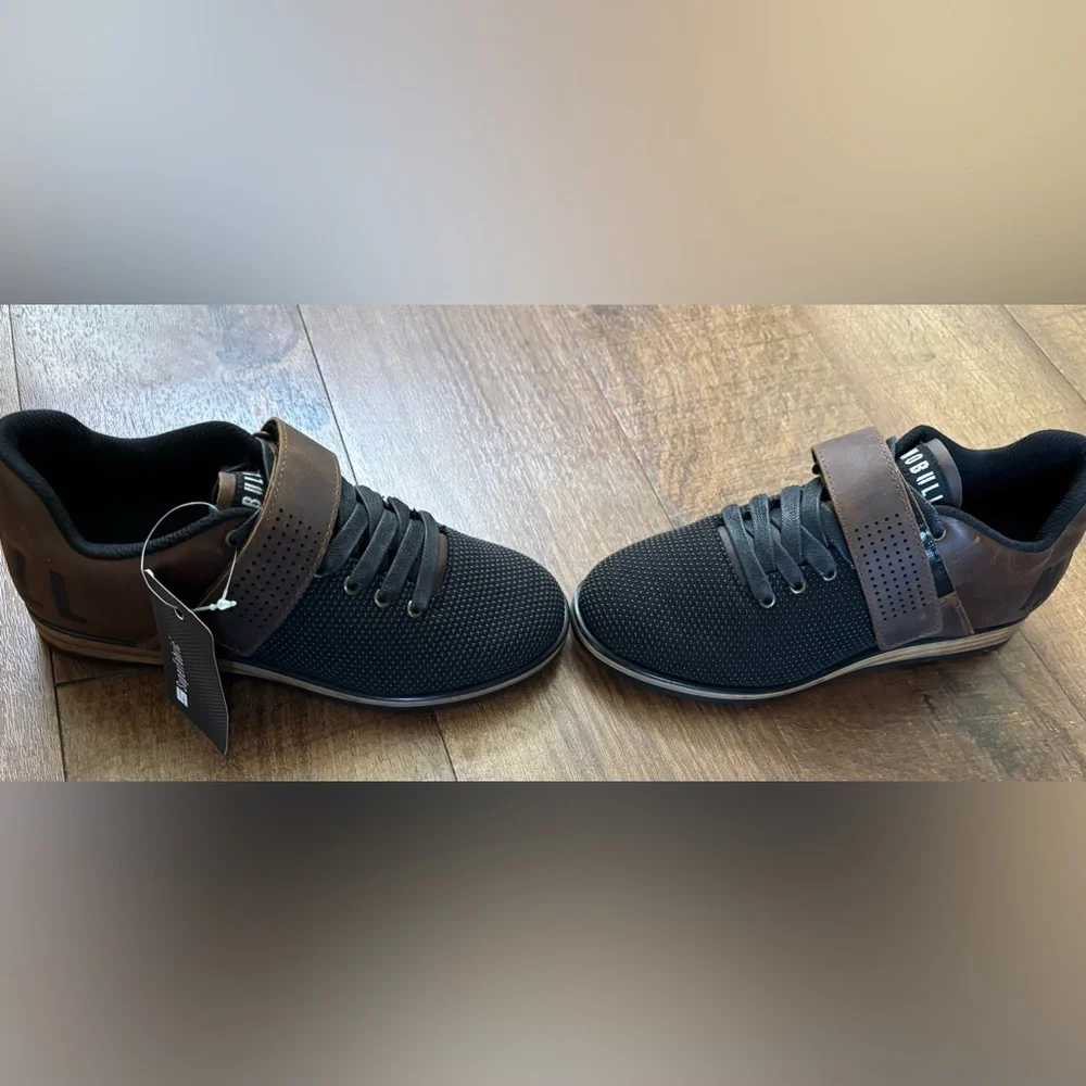 NOBULL lifter shoes NWT NEW black brown coffee leather sz 5 woman 3.5 3 1/2 men